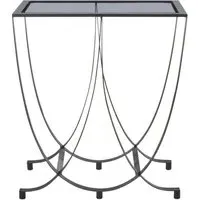 Trento Glass Side Table - Grey