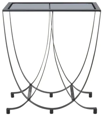 Trento Glass Side Table - Grey