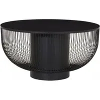Trento Round Coffee Table - Black, Glass