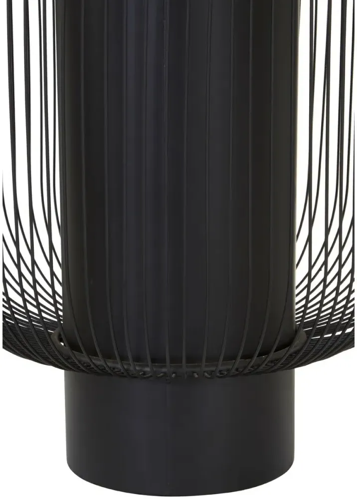 Trento Round End Table - Black, Glass