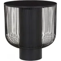 Trento Round End Table - Black, Glass