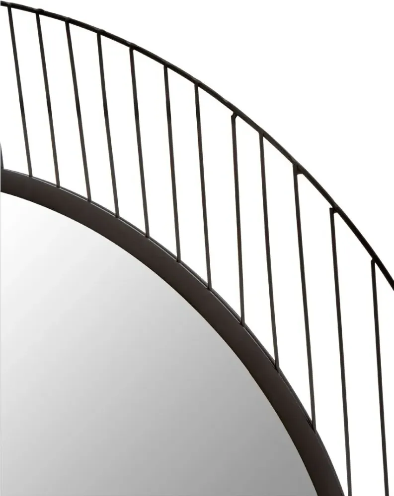 Trento Round Wall Mirror - Black