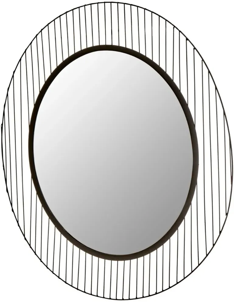 Trento Round Wall Mirror - Black
