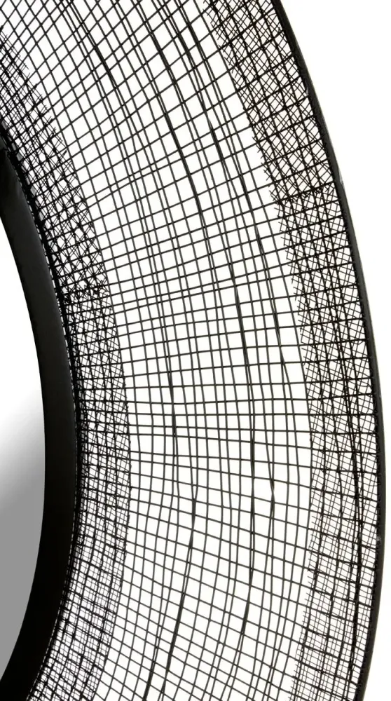 Trento Round Wall Mirror - Black