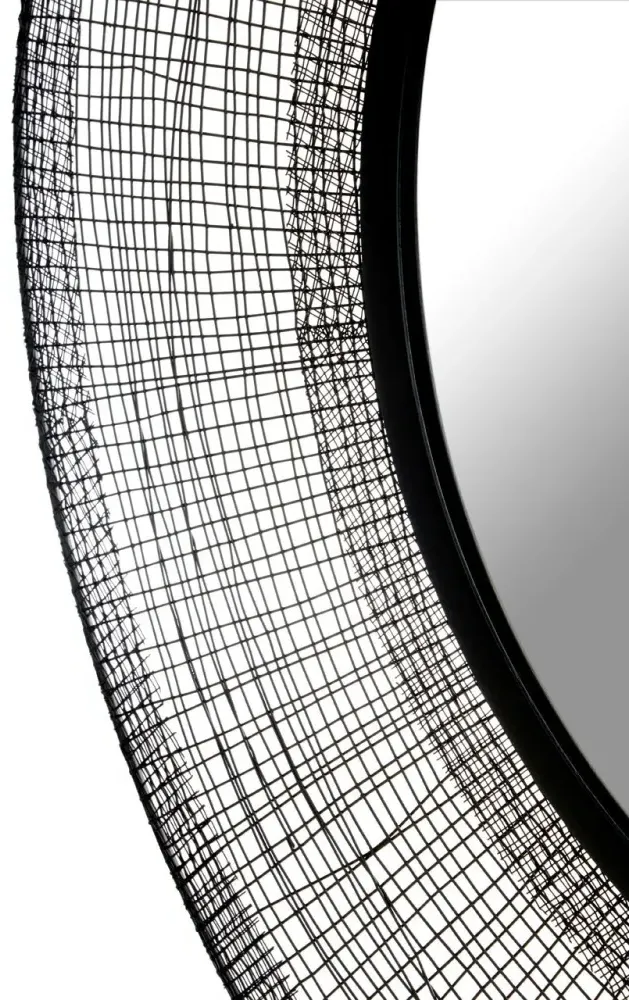 Trento Round Wall Mirror - Black