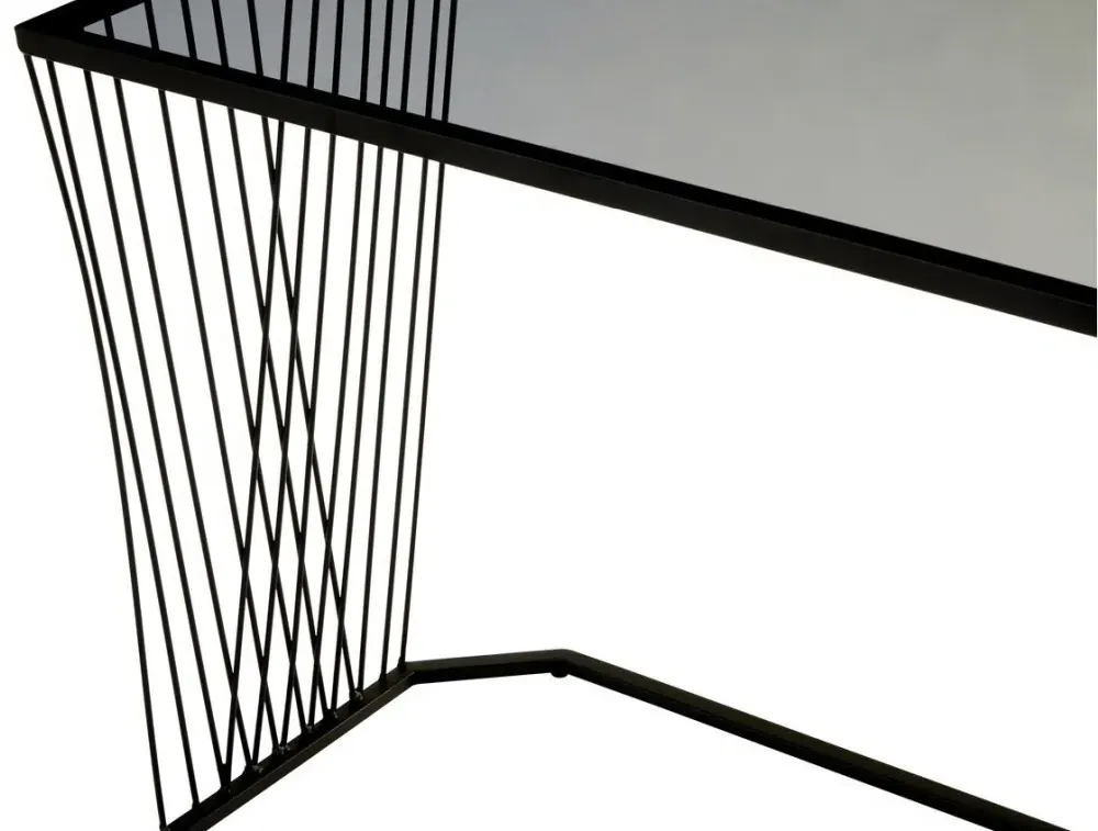 Trento Set of 3 Glass Side Tables - Black