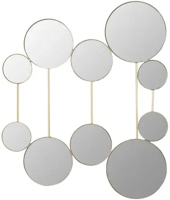 Trento Wall Mirror with Multi Mirror Design - Gold