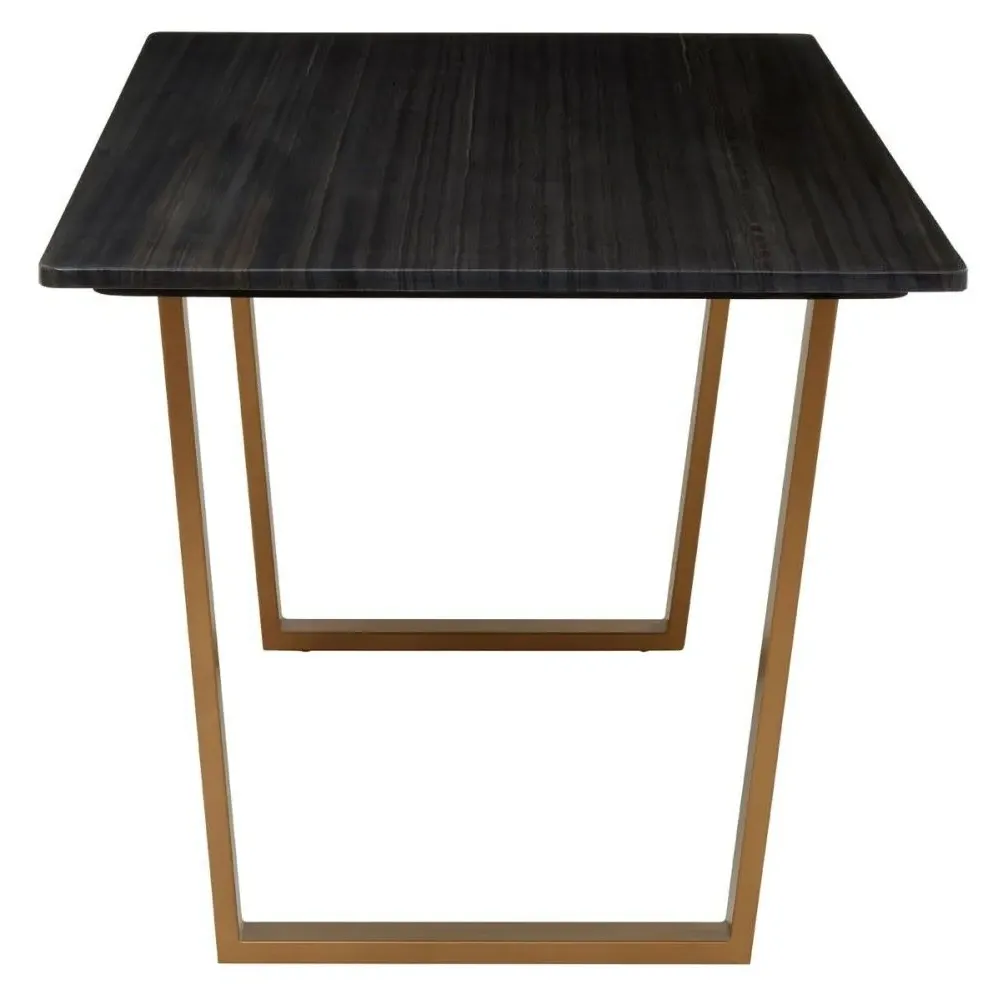 Varana 6 Seater Dining Table - Black, Marble
