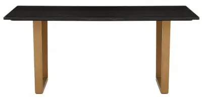 Varana 6 Seater Dining Table - Black, Marble