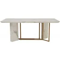 Vieste 8 Seater Dining Table - White, Marble