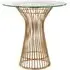 Vogue 2-Seater Round Dining Table - Gold, Glass