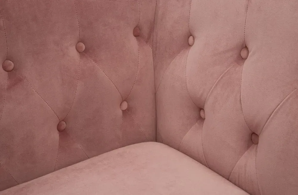 Vogue 3-Seater Sofa - Pink, Velvet