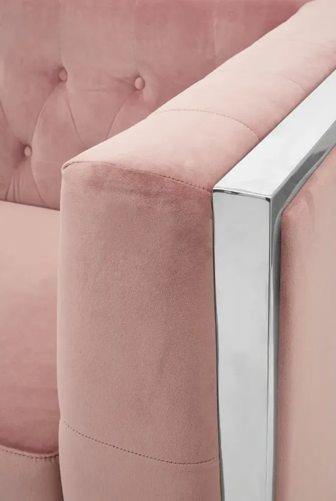 Vogue 3-Seater Sofa - Pink, Velvet