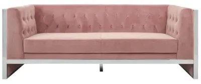 Vogue 3-Seater Sofa - Pink, Velvet image