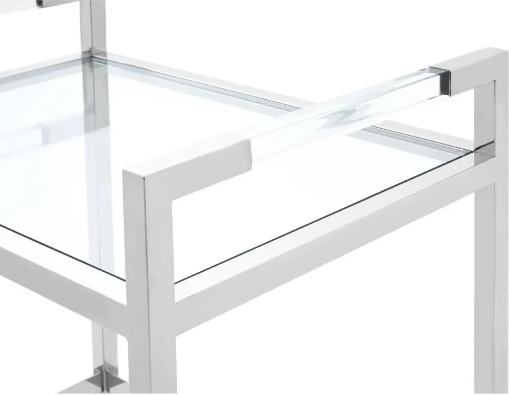 Vogue Butler Trolley - Glass, Chrome