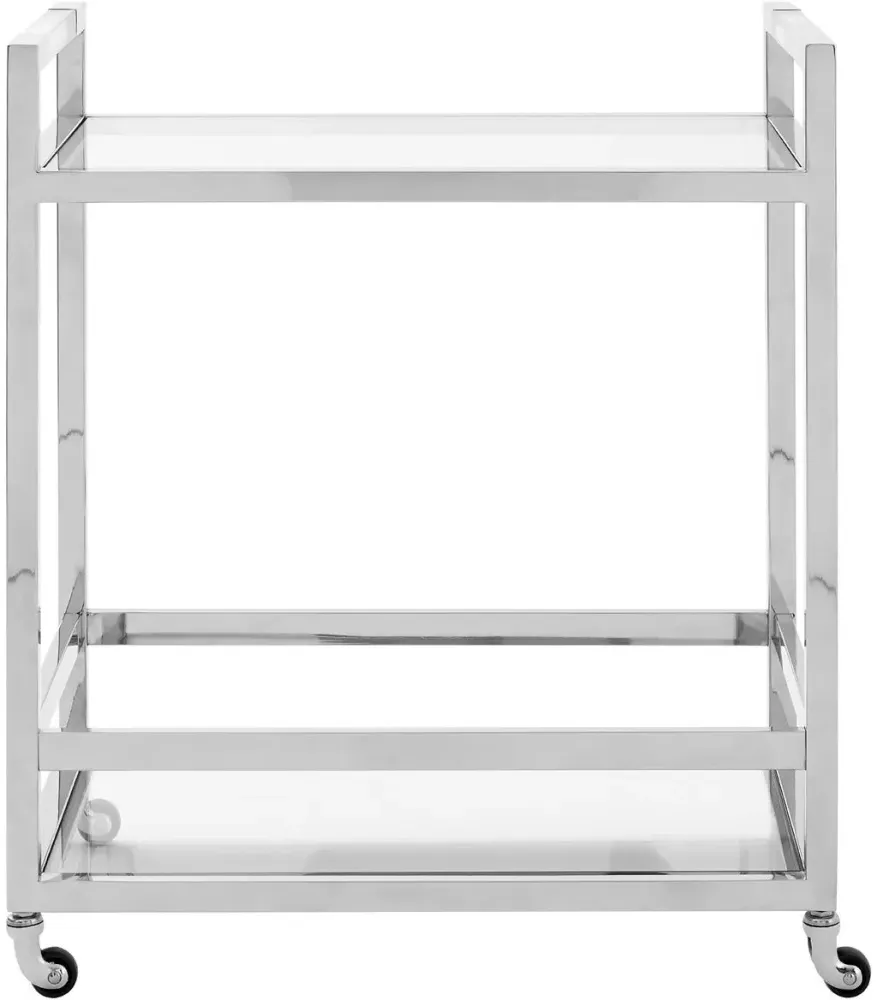 Vogue Butler Trolley - Glass, Chrome