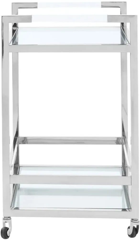 Vogue Butler Trolley - Glass, Chrome
