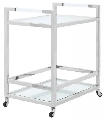 Vogue Butler Trolley - Glass, Chrome image