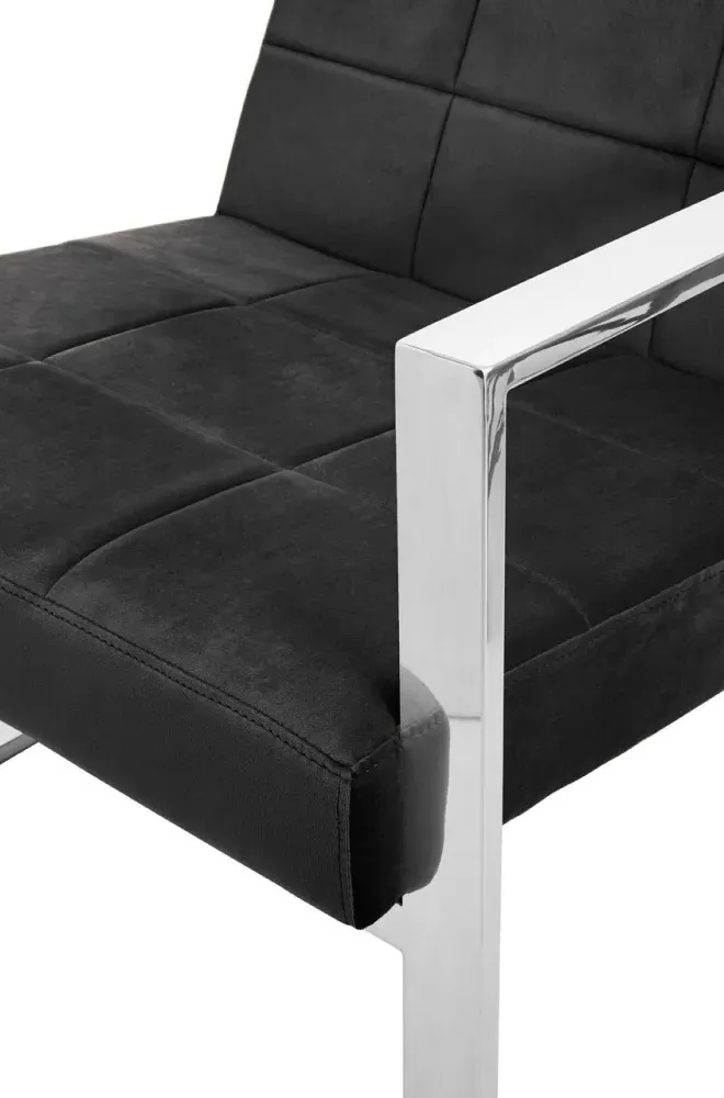 Vogue Cocktail Armchair - Black, Velvet