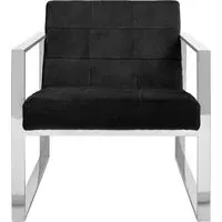Vogue Cocktail Armchair - Black, Velvet