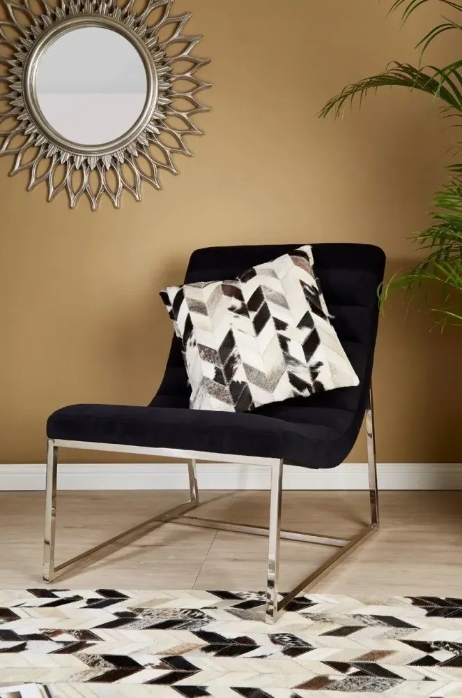 Vogue Cocktail Chair - Black, Velvet