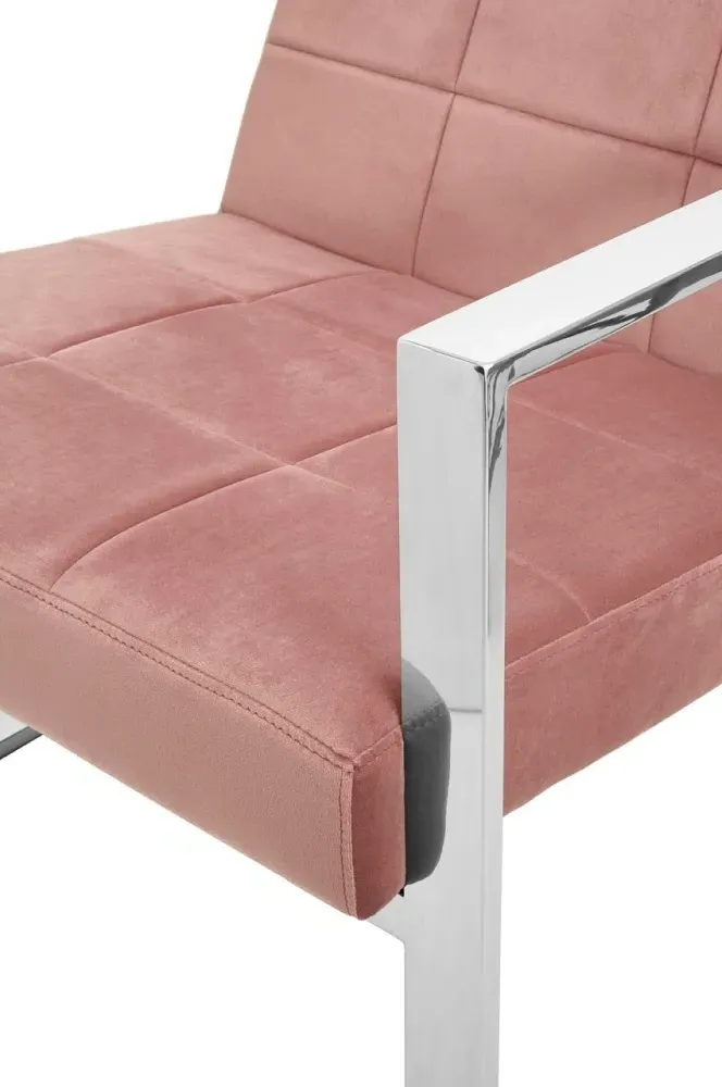 Vogue Cocktail Chair - Pink, Velvet