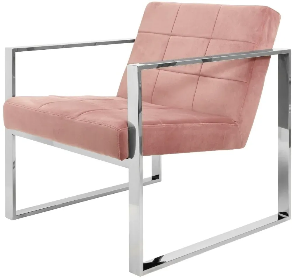 Vogue Cocktail Chair - Pink, Velvet