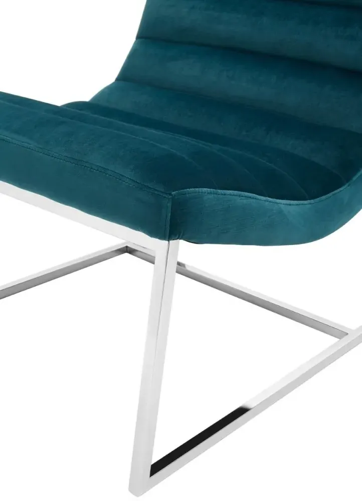 Vogue Cocktail Chair - Teal, Velvet