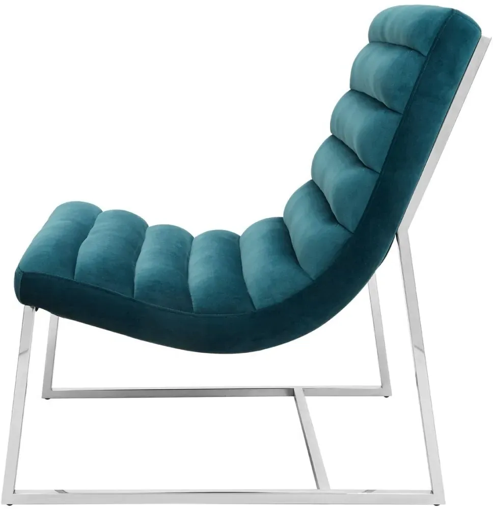 Vogue Cocktail Chair - Teal, Velvet