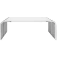 Vogue Curved Coffee Table - Glass, Chrome