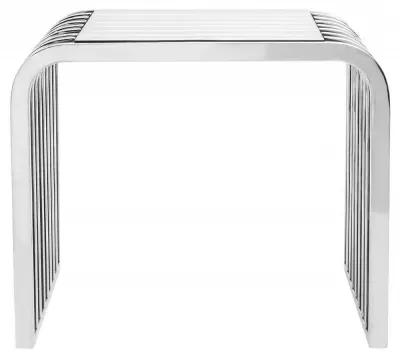 Vogue Curved End Table - Glass, Chrome image