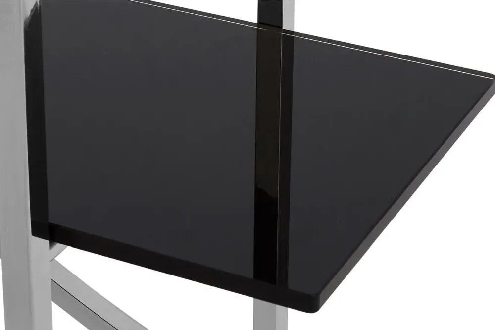 Vogue D-Shape Shelving Unit - Chrome, Glass