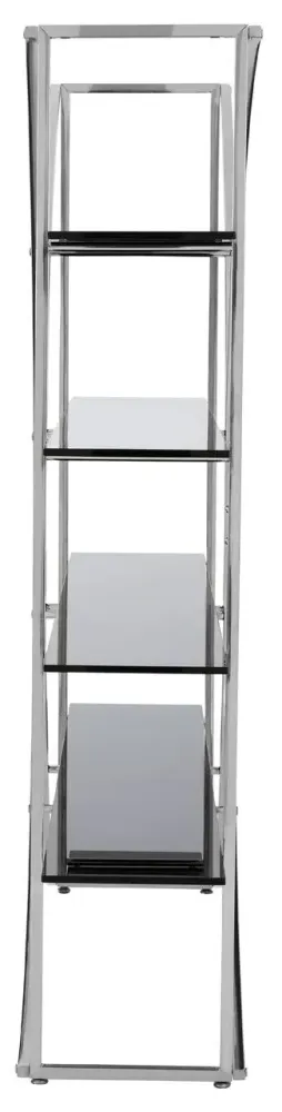 Vogue D-Shape Shelving Unit - Chrome, Glass