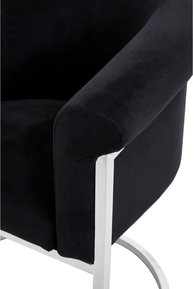Vogue Dining Chair - Black, Velvet