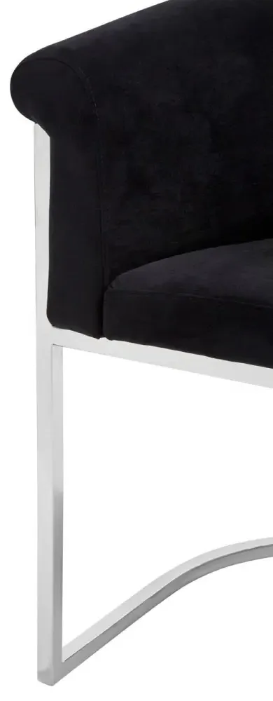 Vogue Dining Chair - Black, Velvet