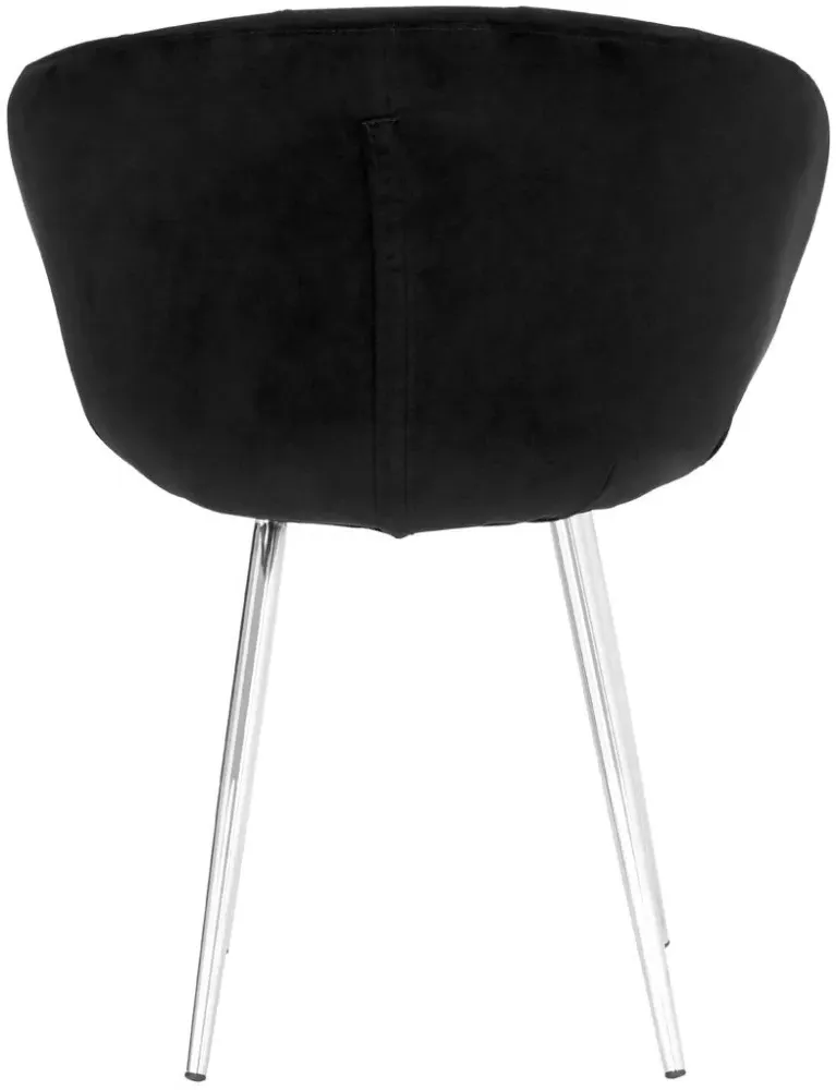 Vogue Dining Chair - Black, Velvet