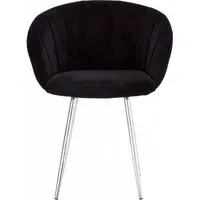 Vogue Dining Chair - Black, Velvet
