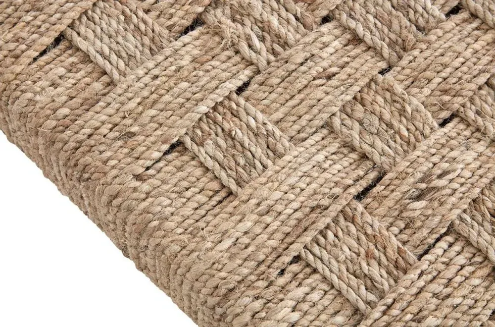 Woven Bench - Natural, Jute and Sheesham Wood
