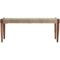 Woven Bench - Natural, Jute and Sheesham Wood