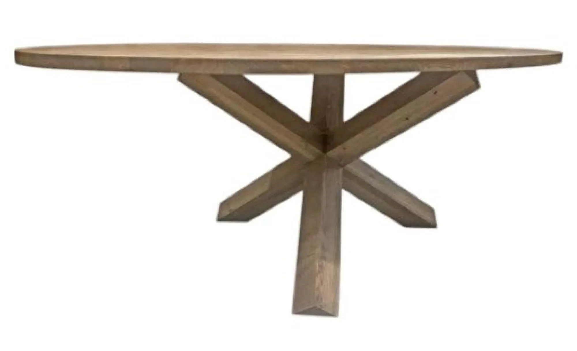 Camas Oak Oval Dining Table with Spider Legs - White Oiled Oak