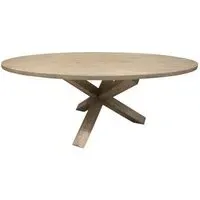 Camas Oak Oval Dining Table with Spider Legs - White Oiled Oak