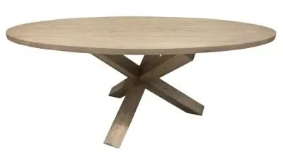 Camas Oak Oval Dining Table with Spider Legs - White Oiled Oak