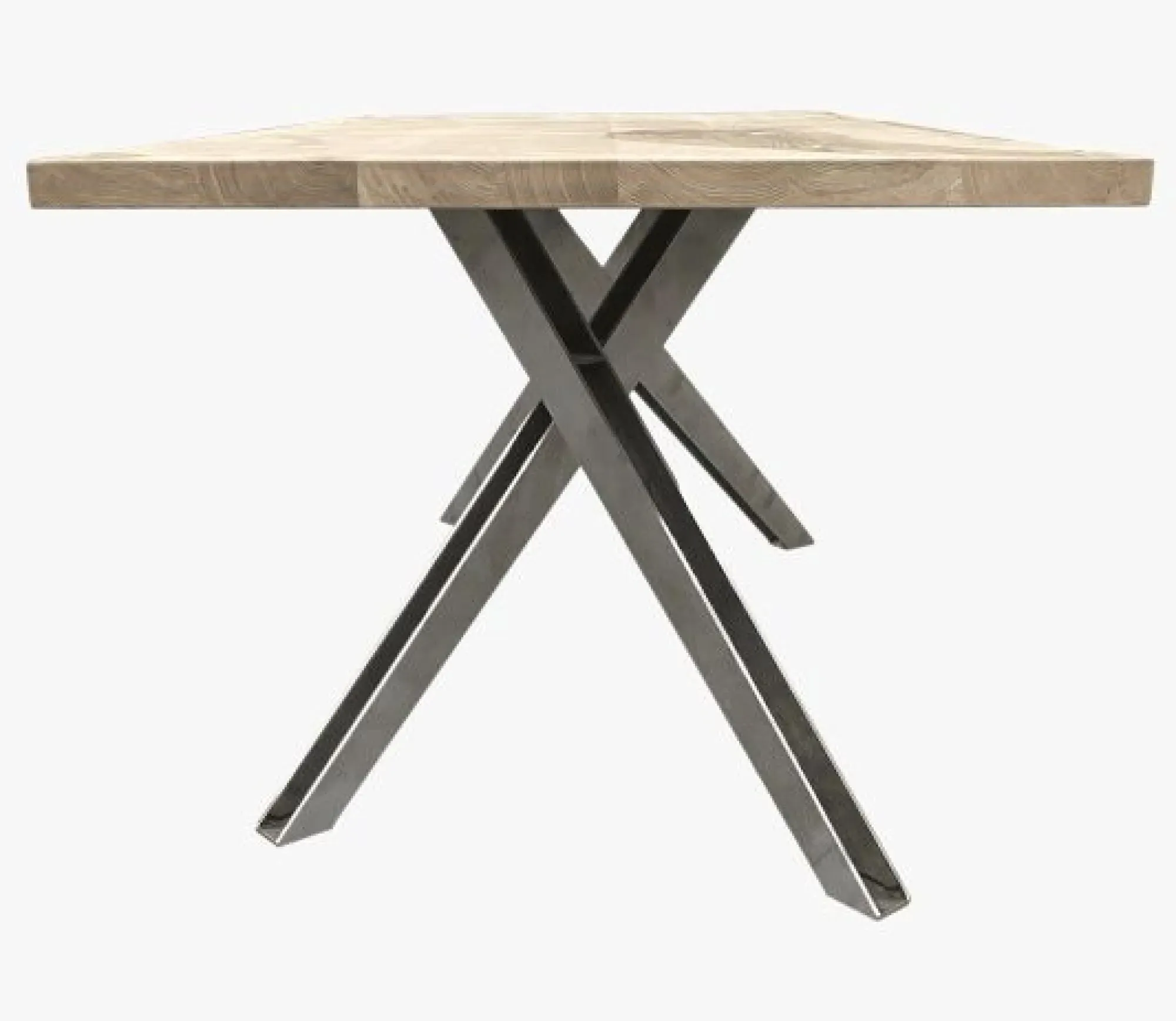 Fillmore Dining Table with Cross Legs - Lacquered Oak