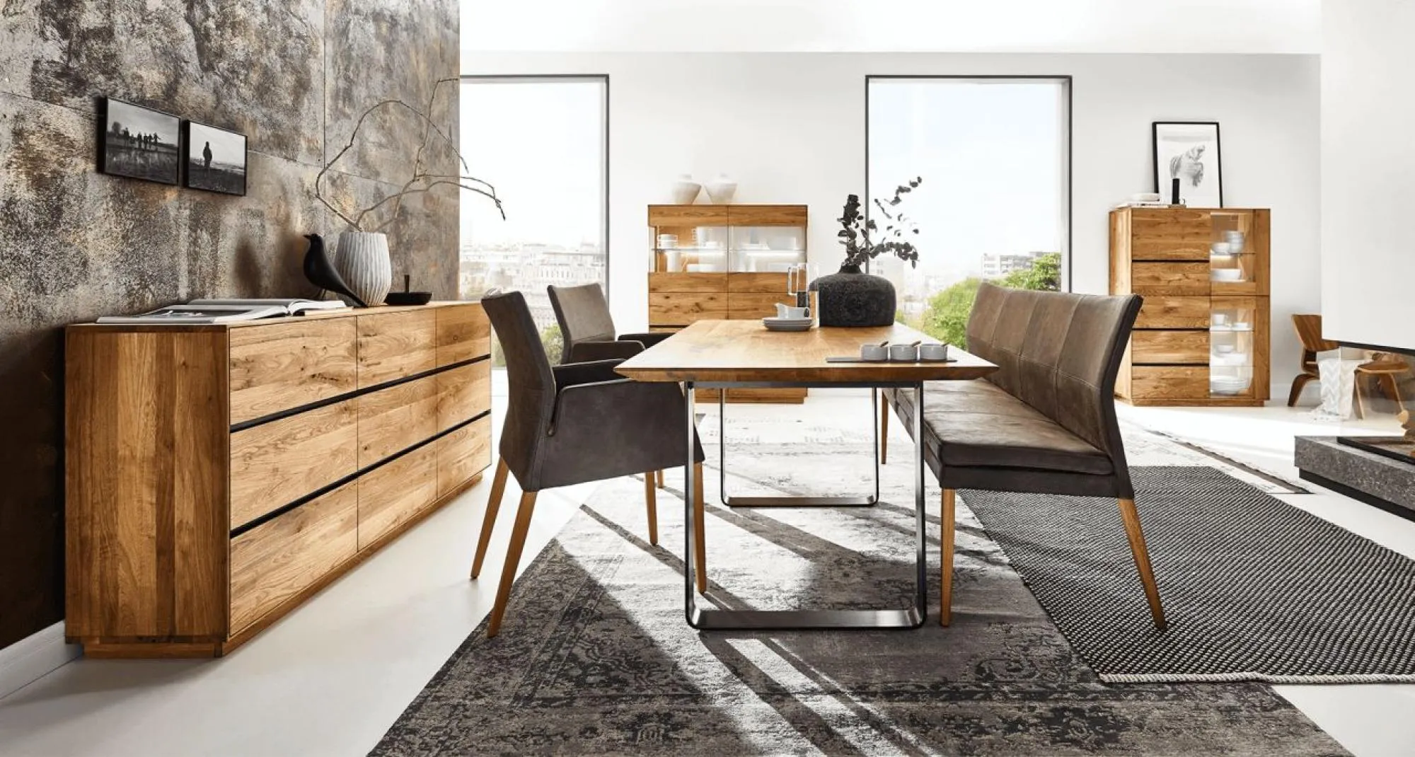 Florin Large 3-Door Sideboard - Blonde, Oiled Oak