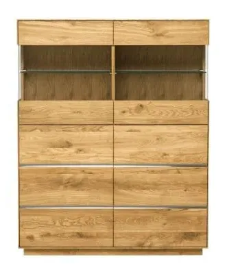 Florin Large 4 Door Highboard - Blonde, Oiled Oak image