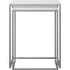 Halifax Square Nest of 2 Tables - White Marble, Silver