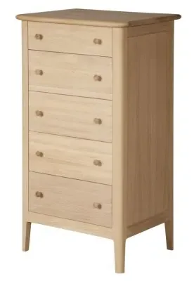Modena 5-Drawer Tall Chest of Drawers - Oak