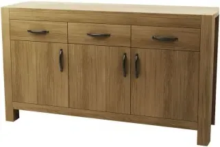 Sanford Oak 3 Door 3 Drawer Wide Sideboard - Linseed Oil image