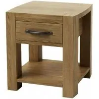 Sanford Oak Bedside Table - Linseed Oil