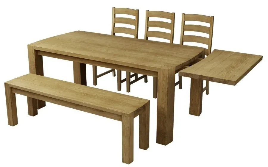 Sanford Oak Dining Bench for 150cm Table - Linseed Oil